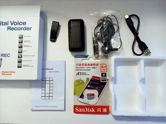 Pro prisluškivač 64gb 500 sati -20 dana na glas