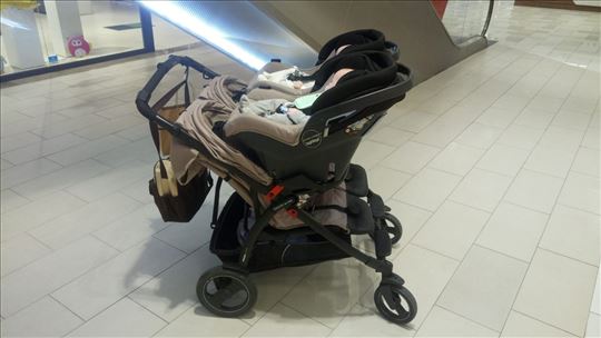 Peg Perego blizanačka kolica i 2 sintezisa 0-13kg