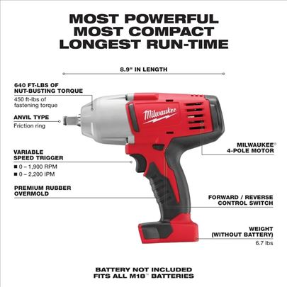 Milwaukee Aku udarni odvijač High Torque novo