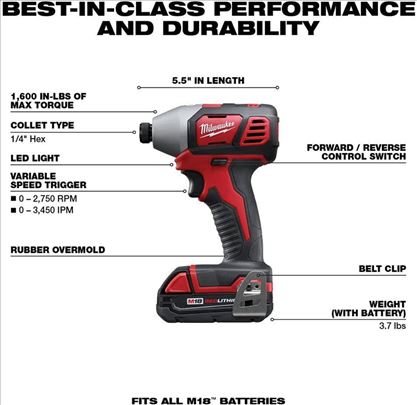 Milwaukee udarni aku zavrtač Hex Impact Driver nov