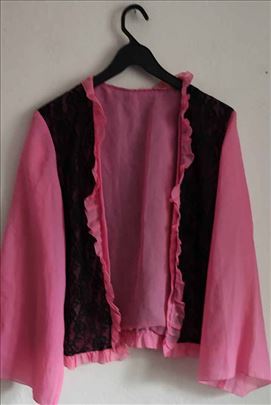Unikatna bluza sa čipkom i volanima vel. M/L