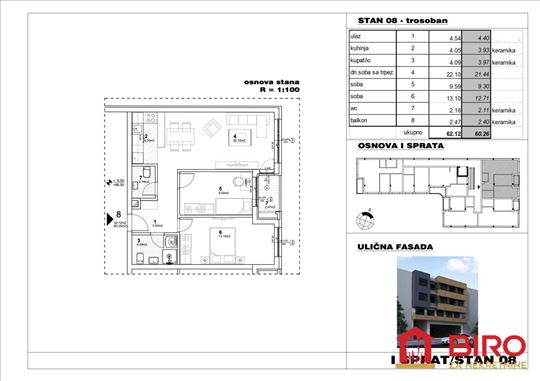 60 m2 nov trosoban stan bul.Patrijarha Pavla