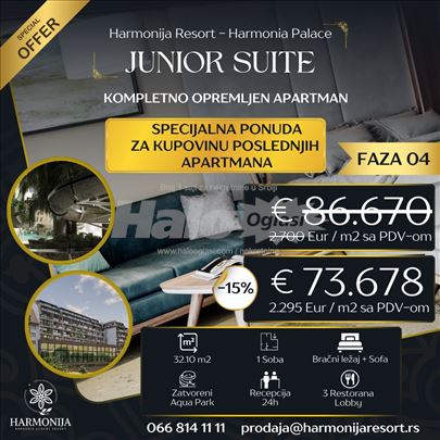 Harmonija Resort - Junior Suite - AKCIJA !!!