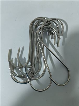 Kuke za meso Niklovane 10 kom debljine 4.5mm, novo