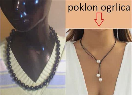 Ogrlica perla + poklon ogrlica