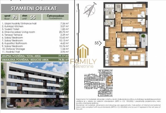 Četvorosoban stan, 75m², izgrađen 2022. – Na proda