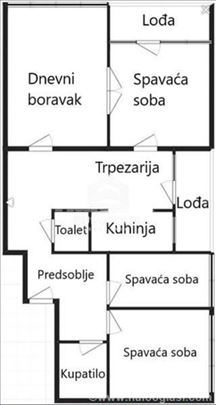 3,5 soban stan 88m² kod Hotela YU