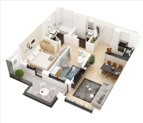 Novi Beograd, Blok 58, Jurija Gagarina, 65m2