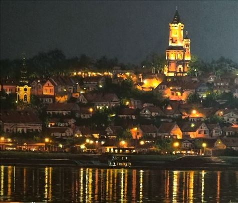 Sainovic, Zemun sa Dunava, ulje na platnu