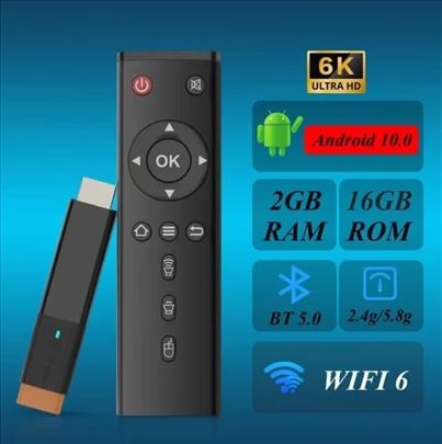 T2 Smart tv box stick sa blutootom 5.0 sluzi za gl