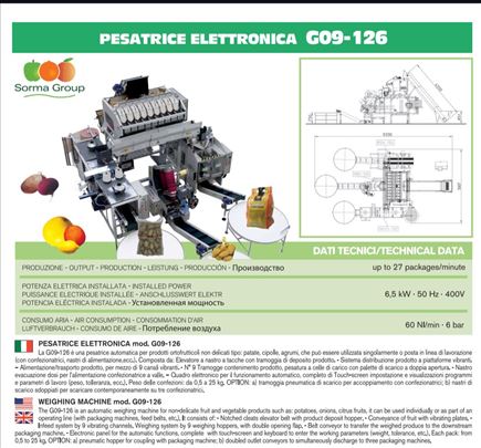 SORMA SpA oprema za pakovanje voća i povrća 