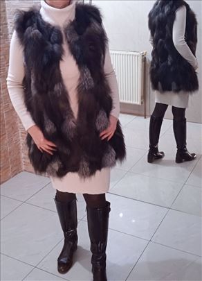 Krzno lisice prsluk-bunda