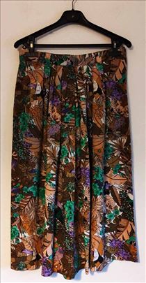 Vintage suknja sa faltama i pticama vel. M 