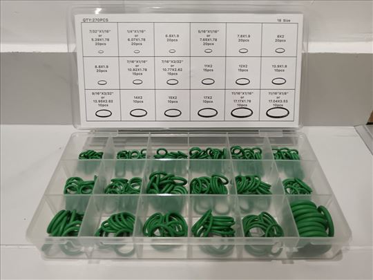 Set o-ring gumice za auto klime 270 kom  