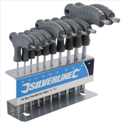 Silverline Tools Torx Set sa t drškom 10 kom