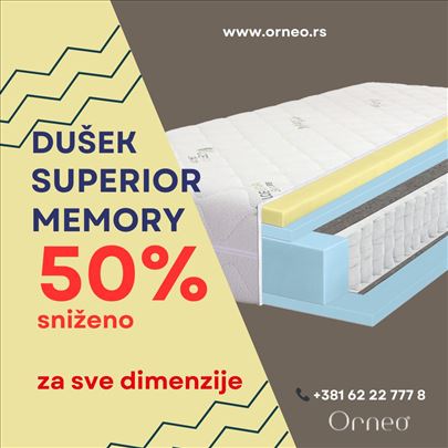 Dusek Superior memory  50%popusta za sve dimenzije