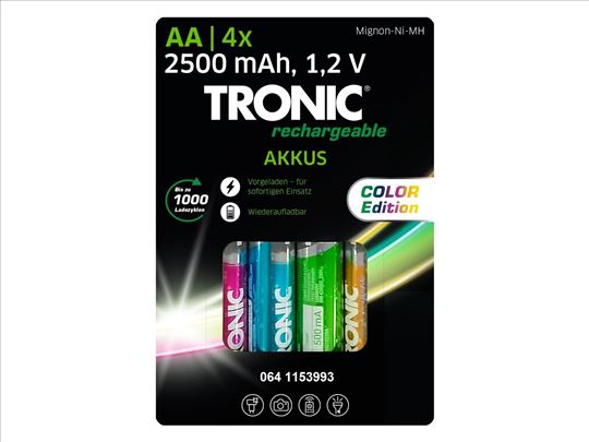 Tronic AA 2500 mAh Punjive Ni-MH Baterije Germany