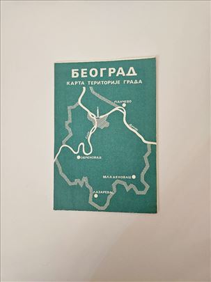 Beograd mapa 1973 GEOKARTA (zelena)