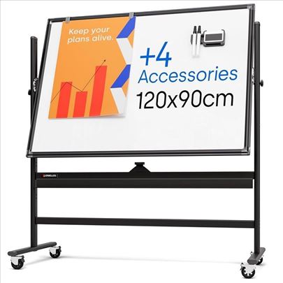 Kamelleo dvostrana magnetna tabla crna 120x90cm CR