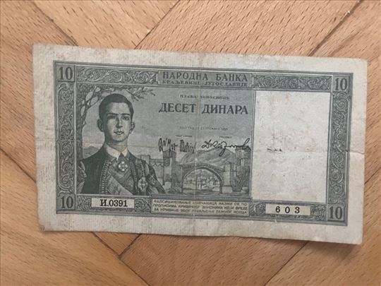 10 dinara 1939 