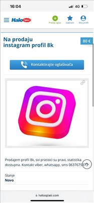 Na prodaju instagram profil 7.5k