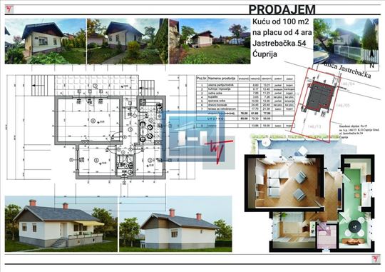 Prodaje se kuca površine 111m2 na placu od 4 ara u