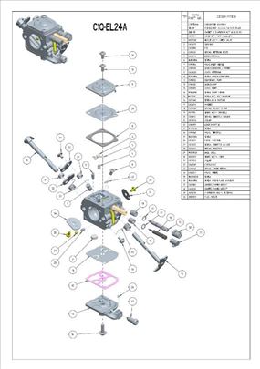 Karburator trimera Husqvarna 123 223 323 325 326 3