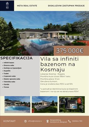 Kuća sa infiniti bazenom na Kosmaju