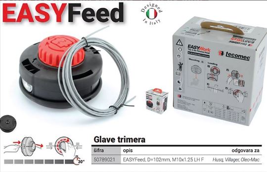 Glava trimera EasyWork 102 Tecomec Tap&Go M10x1,25