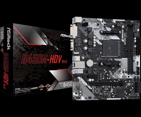 Matična  ASROCK B450M-HDV R4.0 Garancija do 2026