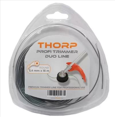 Struna za trimer okrugla 2,4mm 15m dvoslojna Thorp