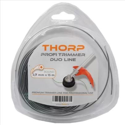 Struna za trimer okrugla 2,7mm 15m dvoslojna Thorp