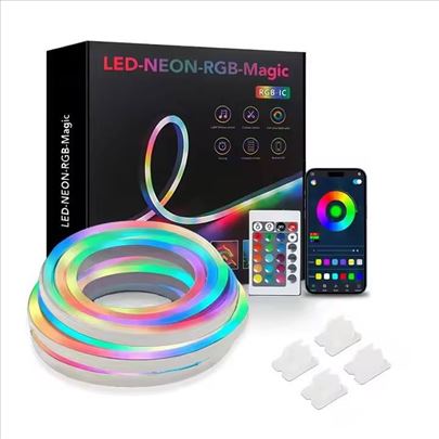Led Neon RGB traka 5 +daljinski+ napajanje