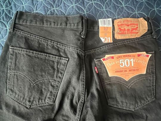 NOVE Levi’s 501 W34 L36 Farmerice pantalone CRNE