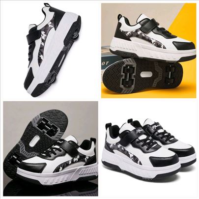 Patike sa točkićima belo-maskirne- ima brojeva