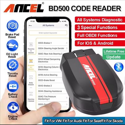 Novo - ANCEL BD500 Bluetooth OBD2 za VW Audi Seat 