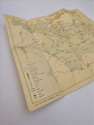 Mapa narodnih parkova Vitoša i Luljin - Sofija