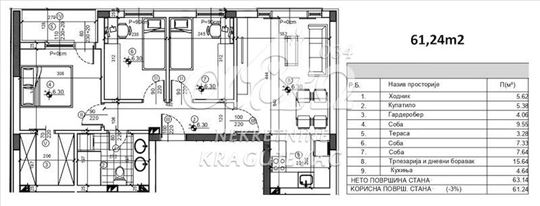 Kragujevac, Centar, Stan, 4.0, 61,00m2