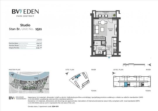 stan 32m2, bulevar Vudroa Vilsona ID#1188