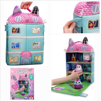 Gabbys Dollhouse plišana kuća sa 3 figure