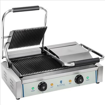 Royal Catering kontaktni grill rostilj 2x1800w