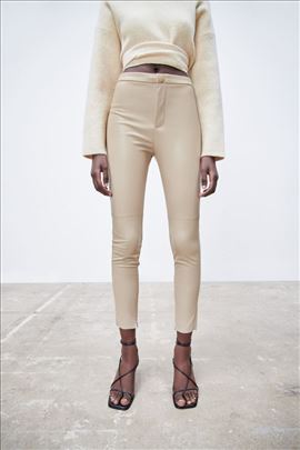 Zara faux leather pantalone