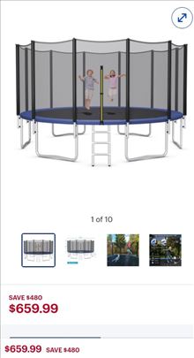 Trampolina, ogromna 4.5m precnika, sa zastitnom og