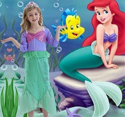 Kostim sirene za decu mala sirena Arijel halina