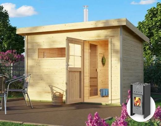 Tradiconalna spoljna sauna Svalbard sa predsobljem