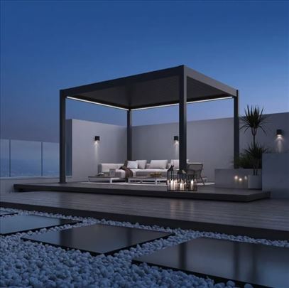 Bioklimatska pergola Antares 3,6x4x2,55m, LED