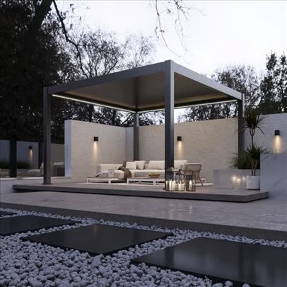 Bioklimatska pergola Antares 4x4x2,55m, LED