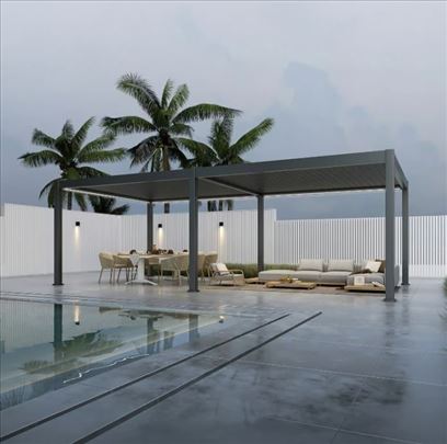 Bioklimatska pergola Antares 4x8x2,55m, LED