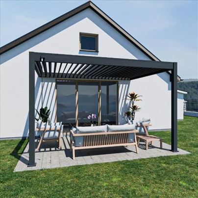 Bioklimatska pergola Antares Zidna, 3x4x2,55m