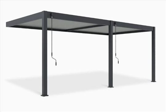 Bioklimatska pergola Antares zidna, 3x6x2,55m